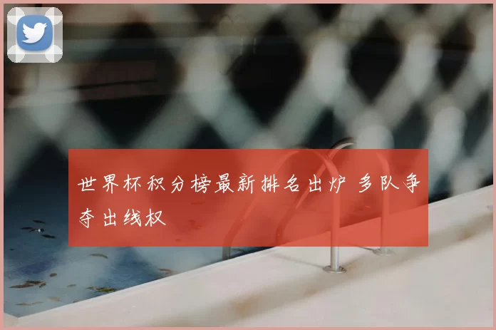 世界杯积分榜最新排名出炉 多队争夺出线权